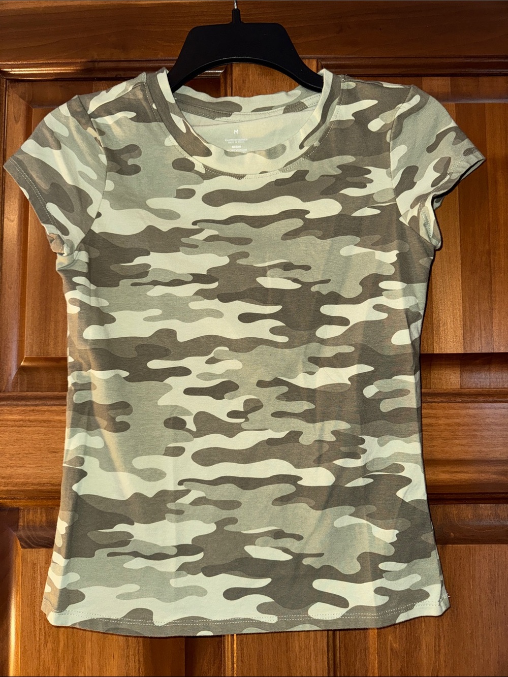 Ultra Flirt Women's Short Sleeve Olive Camo Tee